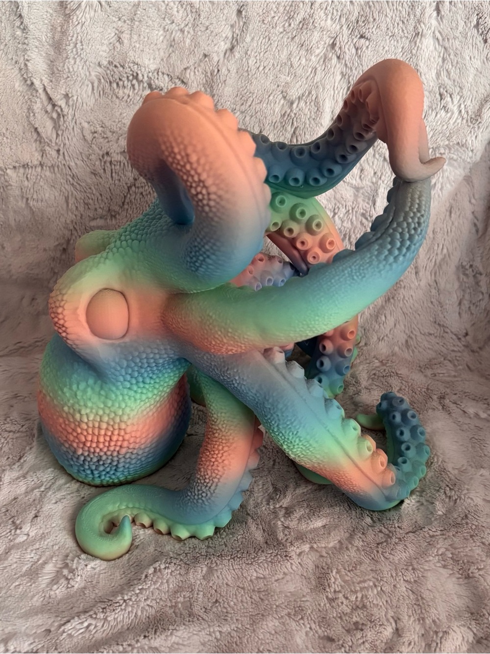 3D Printed Pastel Octopus Wine Bottle Holder